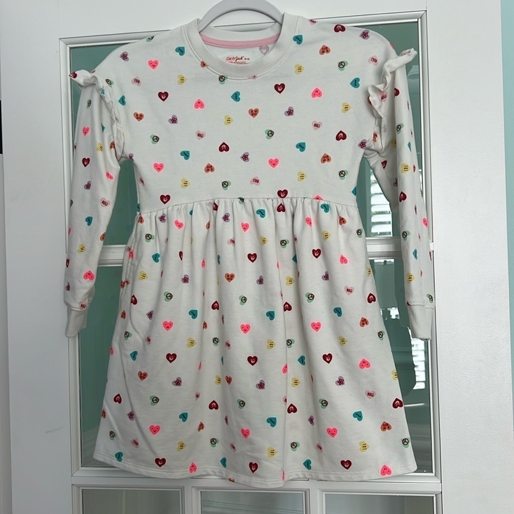 Cat & Jack Conversation Hearts Valentines Dress - Picture 2 of 4